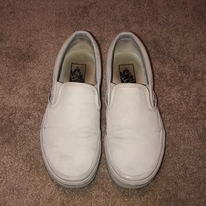 White slip on vans